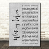 David Alexander Working Man Grey Rustic Script Song Lyric Art Print