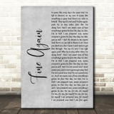 Seether Fine Again Grey Rustic Script Song Lyric Art Print