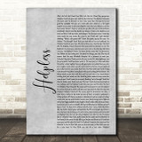 Phillipa Soo, Original Broadway Cast of Hamilton Helpless Grey Rustic Script Song Lyric Art Print