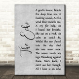 Kiera St Louis The Echo Grey Rustic Script Song Lyric Art Print