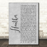 Conan Gray Heather Grey Rustic Script Song Lyric Art Print
