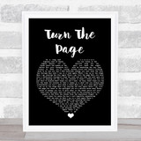 Bob Seger Turn The Page Black Heart Song Lyric Wall Art Print