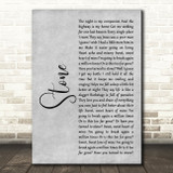 Whiskey Myers Stone Grey Rustic Script Song Lyric Art Print
