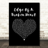 Bon Jovi Edge Of A Broken Heart Black Heart Song Lyric Wall Art Print