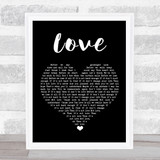 Boyzone Love Black Heart Song Lyric Wall Art Print