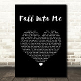 Brantley Gilbert Fall Into Me Black Heart Song Lyric Wall Art Print