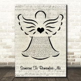 Russell Watson Someone To Remember Me Music Script Angel Song Lyric Art Print