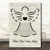 Dolly Parton Here You Come Again Music Script Angel Song Lyric Art Print