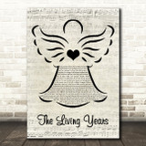 Mike + The Mechanics The Living Years Music Script Angel Song Lyric Art Print