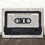 Duran Duran Last Chance On The Stairway Music Script Cassette Tape Song Lyric Art Print