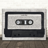 Madonna Lucky Star Music Script Cassette Tape Song Lyric Art Print