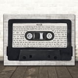 Pearl Jam Porch Music Script Cassette Tape Song Lyric Art Print