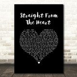 Bryan Adams Straight From The Heart Black Heart Song Lyric Wall Art Print