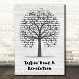 Tracy Chapman Talkin' Bout A Revolution Music Script Tree Song Lyric Art Print