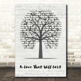 Renee Olstead A Love That Will Last Music Script Tree Song Lyric Art Print