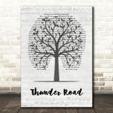 Bruce Springsteen Thunder Road Music Script Tree Song Lyric Art Print