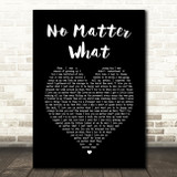 Calum Scott No Matter What Black Heart Song Lyric Wall Art Print