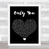 Calum Scott Only You Black Heart Song Lyric Wall Art Print