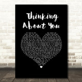 Calvin Harris Thinking About You Black Heart Song Lyric Wall Art Print