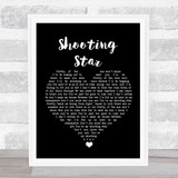 Air Traffic Shooting Star Black Heart Song Lyric Wall Art Print