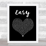 Camila Cabello Easy Black Heart Song Lyric Wall Art Print