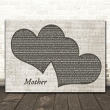 Ashanti Mother Landscape Music Script Two Hearts Song Lyric Art Print