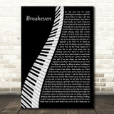 The Script Breakeven Piano Song Lyric Art Print