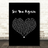 Carrie Underwood See You Again Black Heart Song Lyric Wall Art Print