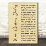 The Carpenters Merry Christmas, Darling Rustic Script Song Lyric Art Print