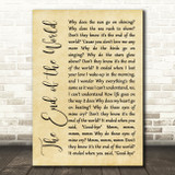 Skeeter Davis The End of the World Rustic Script Song Lyric Art Print
