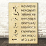 Ethan Pierce I Miss You So Badly Rustic Script Song Lyric Art Print