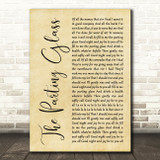 The High Kings The Parting Glass Rustic Script Song Lyric Art Print