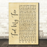The Prodigy feat. Saffron Fuel My Fire Rustic Script Song Lyric Art Print