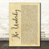 Aaron Watson The Underdog Rustic Script Song Lyric Art Print