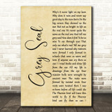 Elton John Grey Seal Rustic Script Song Lyric Art Print