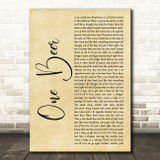 HARDY One Beer Rustic Script Song Lyric Art Print