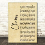 Duran Duran Chains Rustic Script Song Lyric Art Print