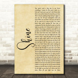 Take That Shine Rustic Script Song Lyric Art Print