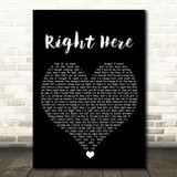 Chris Brown Right Here Black Heart Song Lyric Wall Art Print