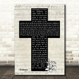 Josh Baldwin Evidence Music Script Christian Memorial Cross Song Lyric Art Print