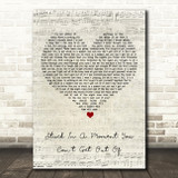 U2 Stuck In A Moment You Can't Get Out Of Script Heart Song Lyric Art Print