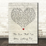The Dualers The One That I've Been Looking For Script Heart Song Lyric Art Print