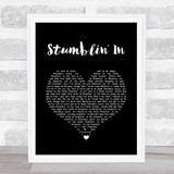 Chris Norman & Suzi Quatro Stumblin' In Black Heart Song Lyric Wall Art Print