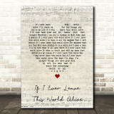 Flogging Molly If I Ever Leave This World Alive Script Heart Song Lyric Art Print