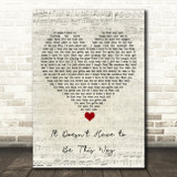 The Blow Monkeys It Doesn't Have to Be This Way Script Heart Song Lyric Art Print