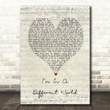 Four Tops I'm In A Different World Script Heart Song Lyric Art Print