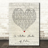 Annie Lennox A Whiter Shade of Pale Script Heart Song Lyric Art Print