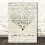Almighty Little Lost Sometimes Script Heart Song Lyric Art Print