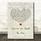 The Beach Boys You're So Good to Me Script Heart Song Lyric Art Print