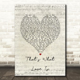 Justin Bieber That's What Love Is Script Heart Song Lyric Art Print